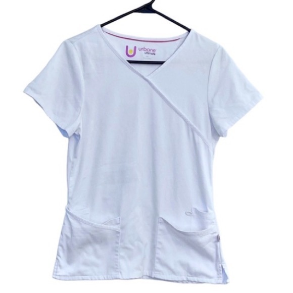 Urbane Scrub Top and Heart + Soul T Shirt White Black XS - Picture 2 of 16